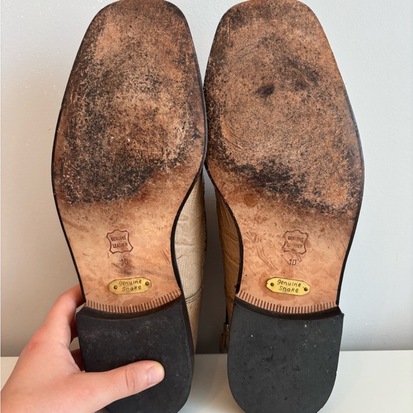 Leather and Snakeskin Men’s Loafers Size 10 main image 5